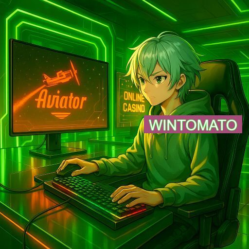 Imagem promocional do app oficial WINTOMATO destacando a conveniência de jogar cassino online pelo celular ou navegador