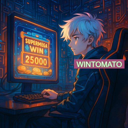 Imagem promocional do app oficial WINTOMATO destacando a conveniência de jogar cassino online pelo celular ou navegador