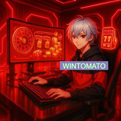 Imagem promocional do app oficial WINTOMATO destacando a conveniência de jogar cassino online pelo celular ou navegador