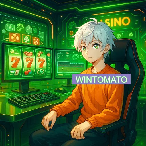 Imagem promocional do app oficial WINTOMATO destacando a conveniência de jogar cassino online pelo celular ou navegador