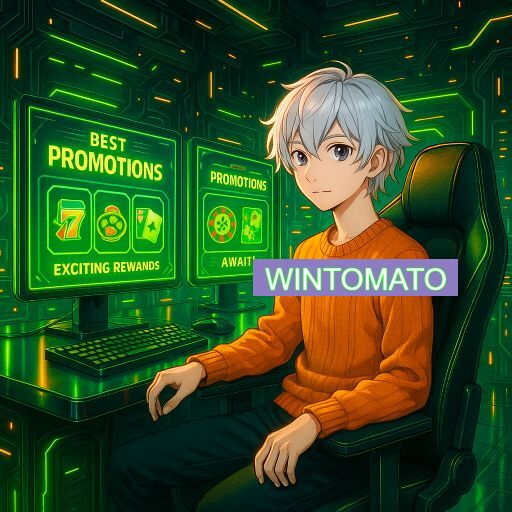 Imagem promocional do app oficial WINTOMATO destacando a conveniência de jogar cassino online pelo celular ou navegador