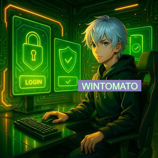 Imagem promocional do app oficial WINTOMATO destacando a conveniência de jogar cassino online pelo celular ou navegador