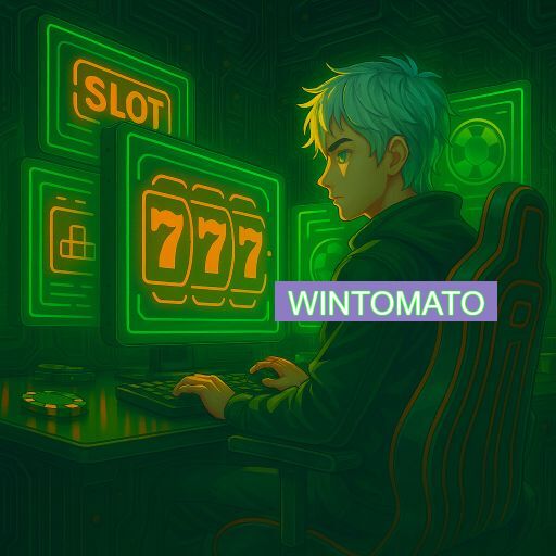 Imagem promocional do app oficial WINTOMATO destacando a conveniência de jogar cassino online pelo celular ou navegador